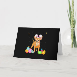 Womens Mamma Gift Cute Bunny Chihuahua Eggs Öster Helgkort
