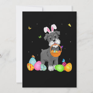 Womens Mamma Gift Cute Bunny Schnauzer Eggs Öster Meddelande