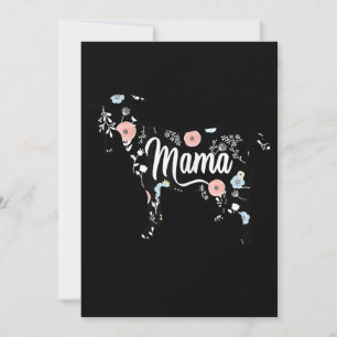 Womens Mamma Goat Blommigt Älskare Mor Grandma Mam Julkort
