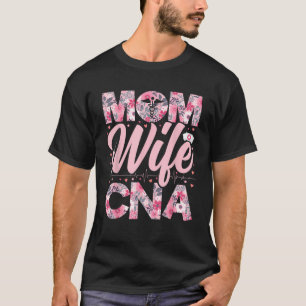 Womens Mamma Makfe CNA Blommigt Auktoriserad Nurse T Shirt