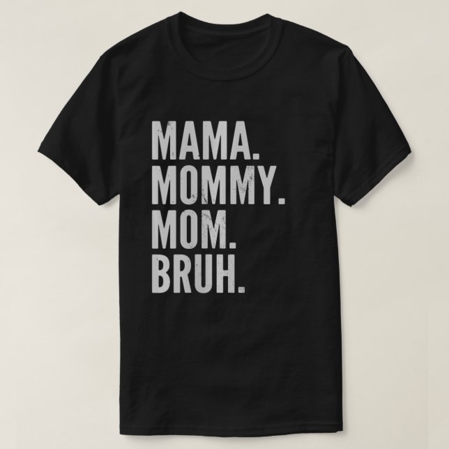 Womens Mamma Mamma Bruh Light VNeck T Shirt (Design framsida)