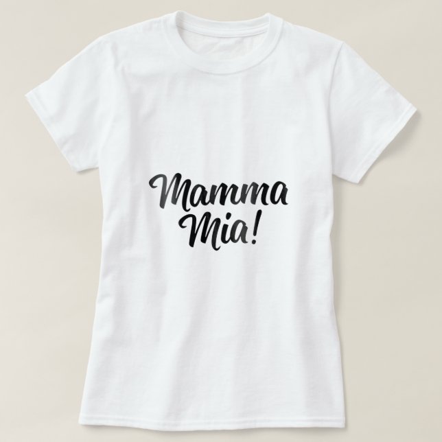 Womens mamma Mia Cute Italia T Shirt (Design framsida)