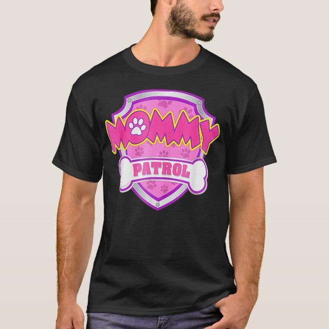 Womens Mamma Patrol Funny Mamma Gift Party Birthda T Shirt (Framsida)