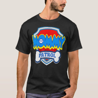 Womens Mamma Patrol Hund Funny Gift Födelsedagsfes T Shirt