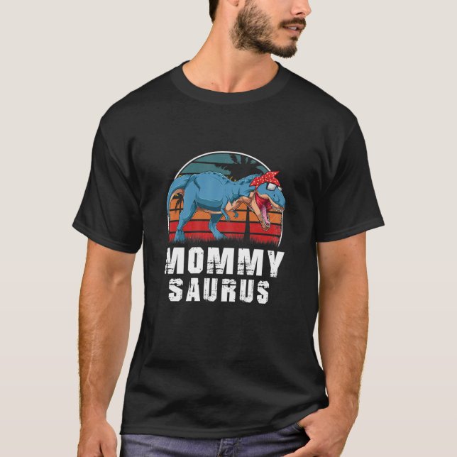 Womens Mamma Saurus Dinosaur Funny Mommysaurus T R Shirt (Framsida)