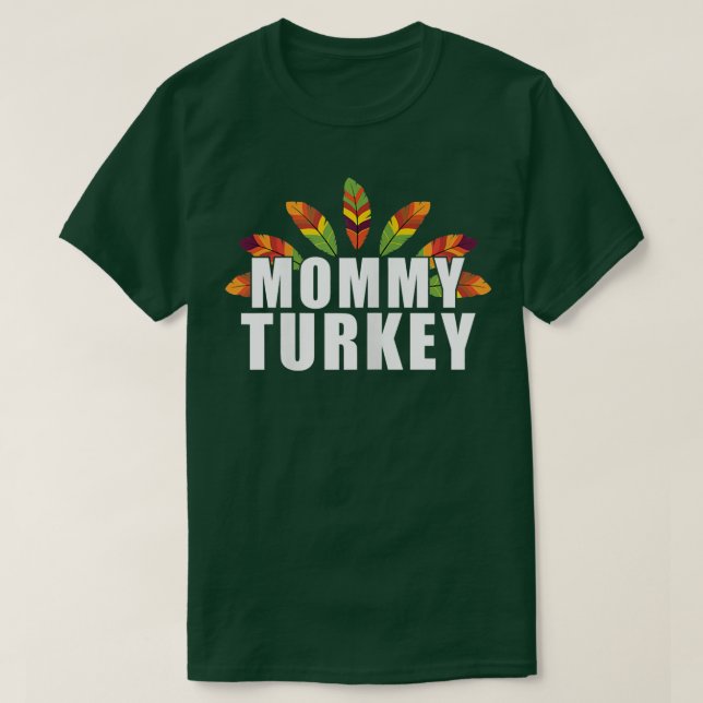 Womens Mamma Turkiet Thanksgiving Cute Thanksgivi T Shirt (Design framsida)