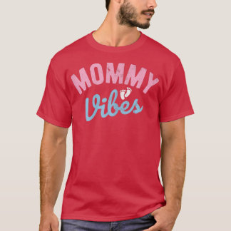 Womens Mamma Vibes Baby Reveal Gravid Reveal Ge T Shirt