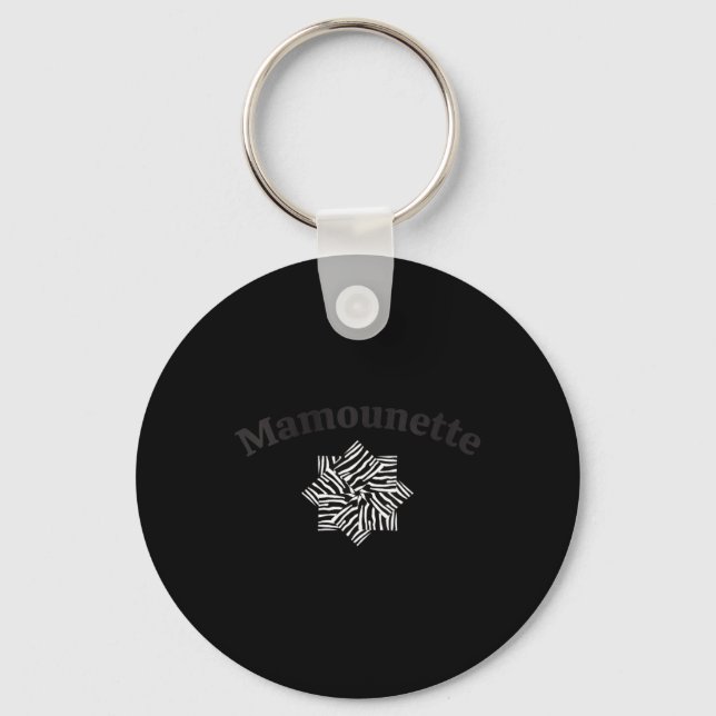 Womens Mamounette, Mommy In French, New Moms, Baby Nyckelring (Framsida)