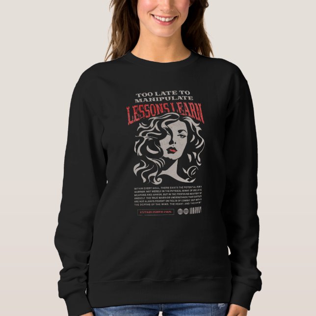 WOMEN'S MANIPULATE LESSONS LEARN SWEATSHIRT  T SHIRT (Framsida)