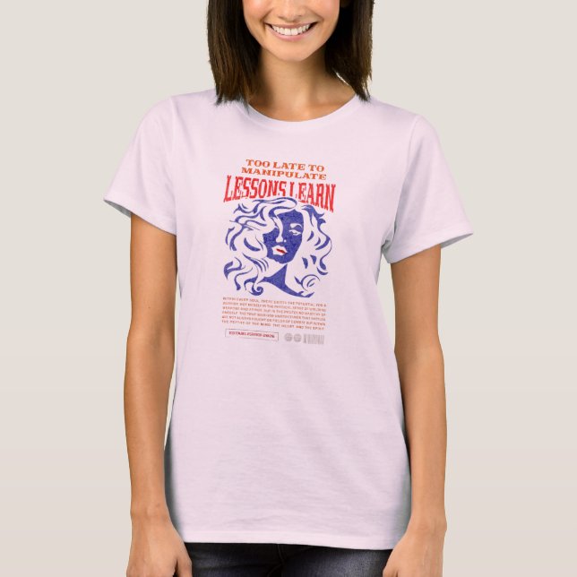 WOMEN'S MANIPULATE LESSONS LEARN T SHIRT  (Framsida)