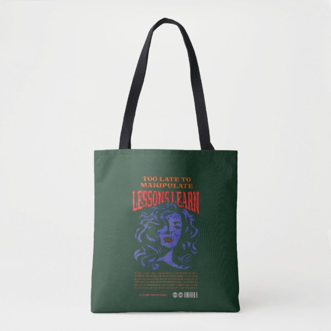WOMEN'S MANIPULATE LESSONS LEARN TOTE BAG TYGKASSE (Framsida)