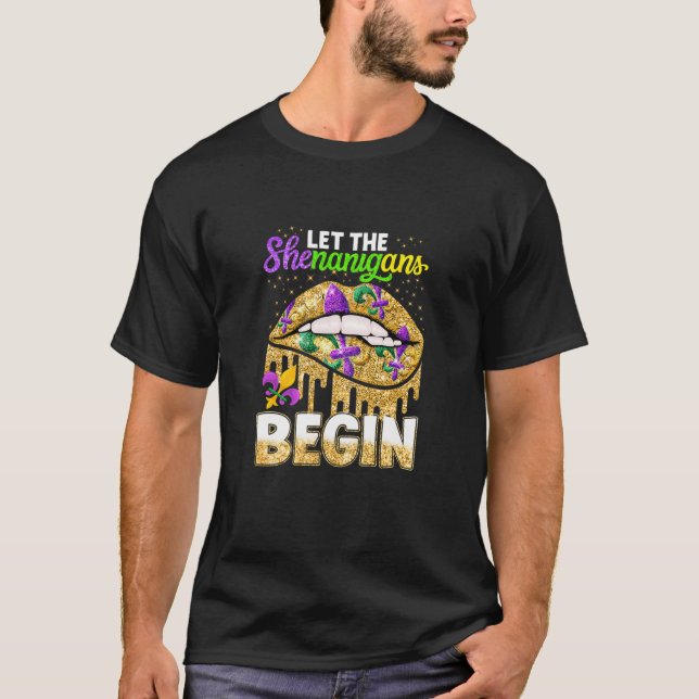 Womens Mardi Gras Läppar Queen Costume Women Låt h T Shirt (Framsida)