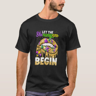 Womens Mardi Gras Läppar Queen Costume Women Låt h T Shirt