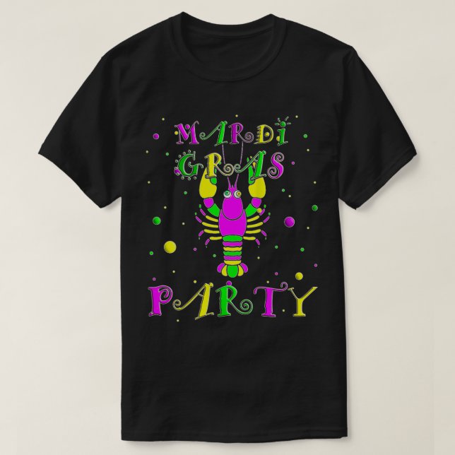 Womens Mardi Gras Party Cute Mardi Gras Outfit för T Shirt (Design framsida)