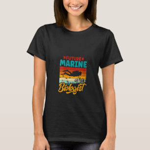 Womens Marine Kid Älskare Future Marine Biolog V- T Shirt