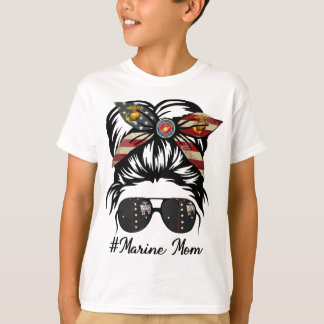 Womens Marine Life Marine Mamma Miliy Messy Bun M T Shirt