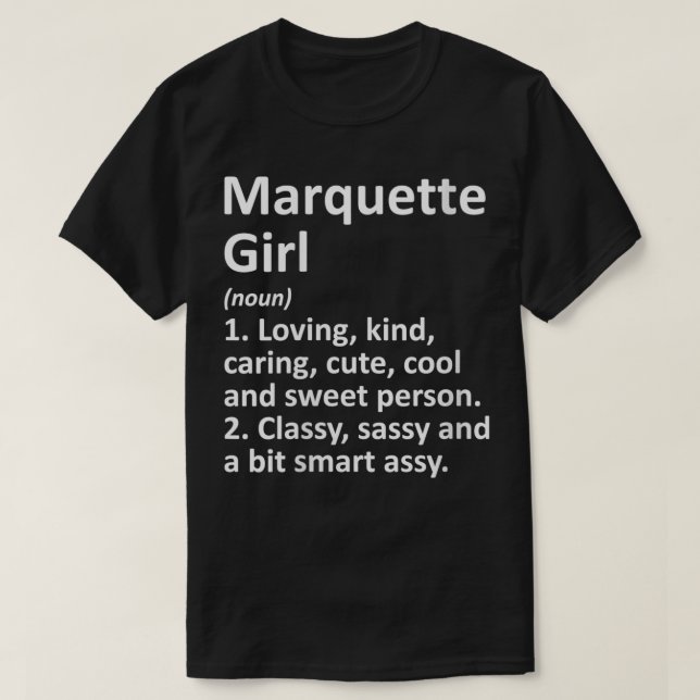 Womens MARQUETTE L MI MICHIGAN Funny City Roo T Shirt (Design framsida)