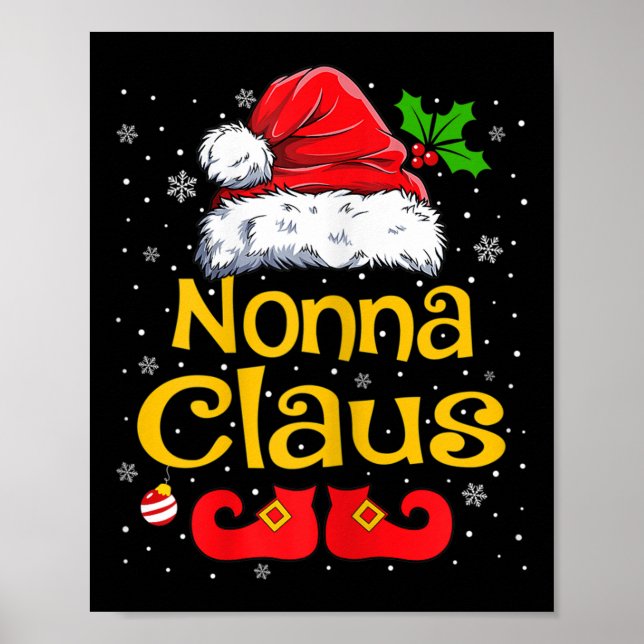 Womens Matching Family Christmas Santa Hat Xmas Fu Poster (Framsidan)