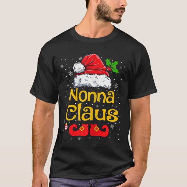 Womens Matching Family Christmas Santa Hat Xmas Fu T Shirt (Framsida)