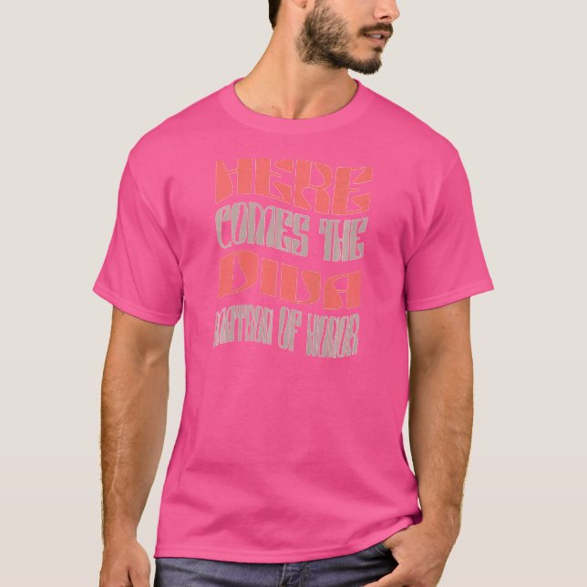 Womens Matron of Honor Diva Retro Matching Bachel T Shirt (Framsida)