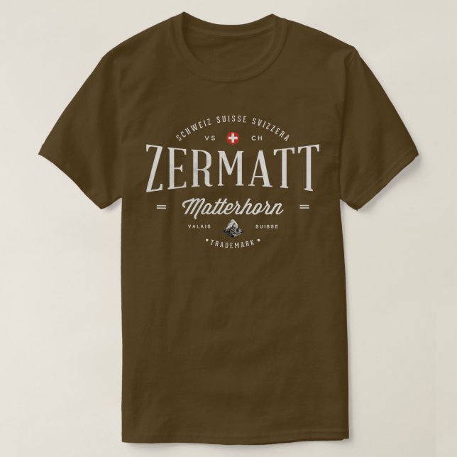Womens Matterhorn Zermatt Schweiz Hiking Mount T Shirt (Design framsida)