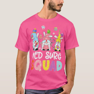 Womens Med Surg Squad Bunny Gnome Eggs Hunting Nur T Shirt