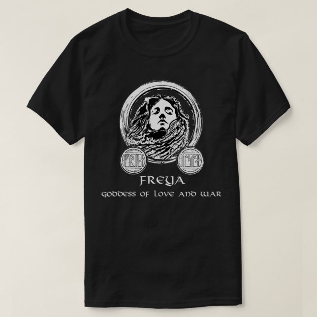 Womens Medieval Norse Viking Mythology Goddess for T Shirt (Design framsida)