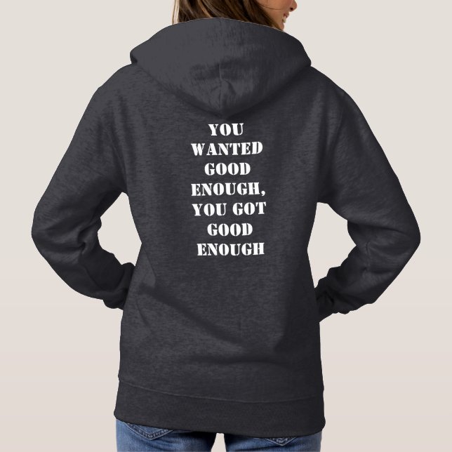 Women's Mediocre! pullover hoodie with intro T Shirt (Baksida)