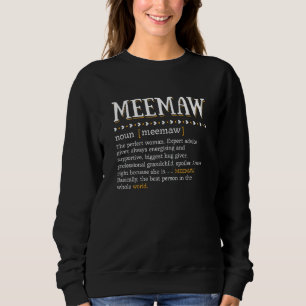 Womens Meemaw Definition Cute Mamma Grandma Mother T Shirt