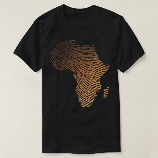 Womens Melanin Shades Afrika Karta Afrika DNA Fing T Shirt (Design framsida)