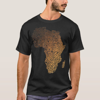 Womens Melanin Shades Afrika Karta Afrika DNA Fing T Shirt