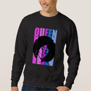 Womens Melanin Womens Black Empowerment Black Prid Lång Ärmad Tröja