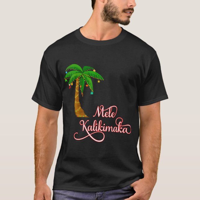Womens Mele Kalikimaka Hawaiian Jul T Shirt (Framsida)