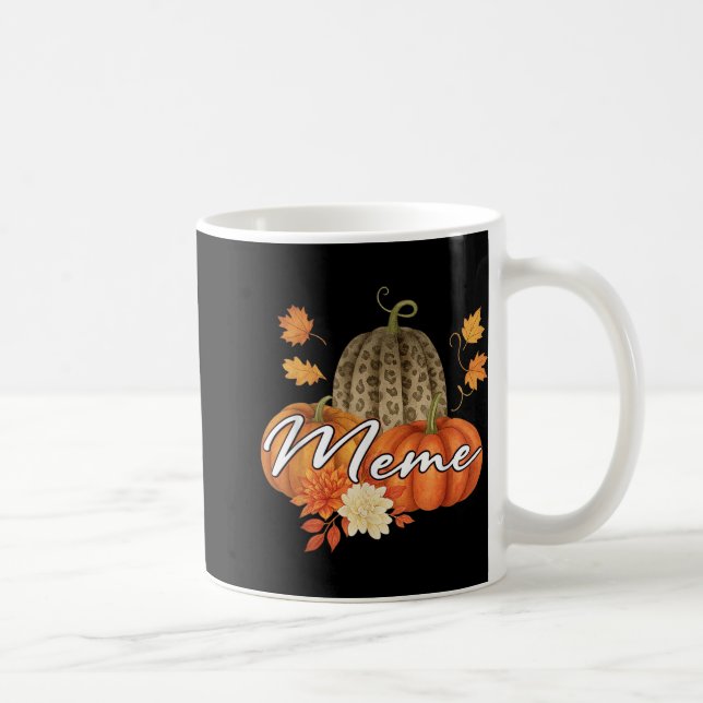 Womens Meme Pumpkin Fall Thanksgiving Halloween Kaffemugg (Höger)