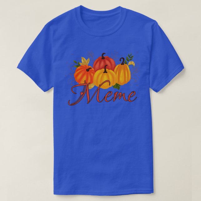 Womens Meme Pumpkin Leopard Stil Funny Grandma Th T Shirt (Design framsida)