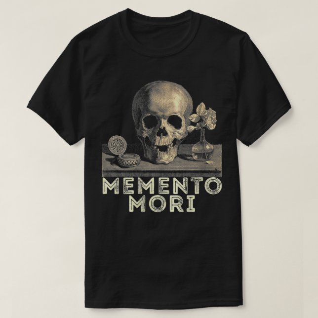 Womens Memento Mori Stoicism Philosophy Philosophe T Shirt (Design framsida)