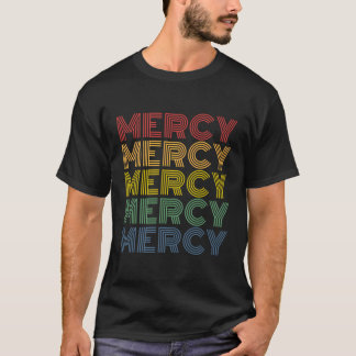 Womens Mercy Wordmark Mönster Personlig Namn Re T Shirt
