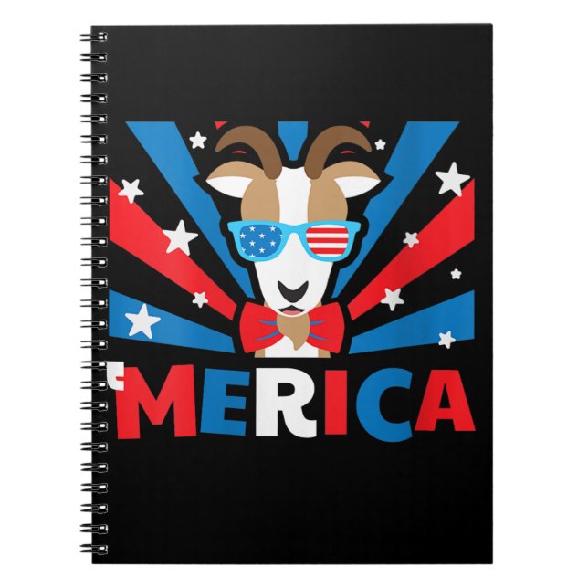 Womens Merica Goat Anteckningsbok (Framsidan)