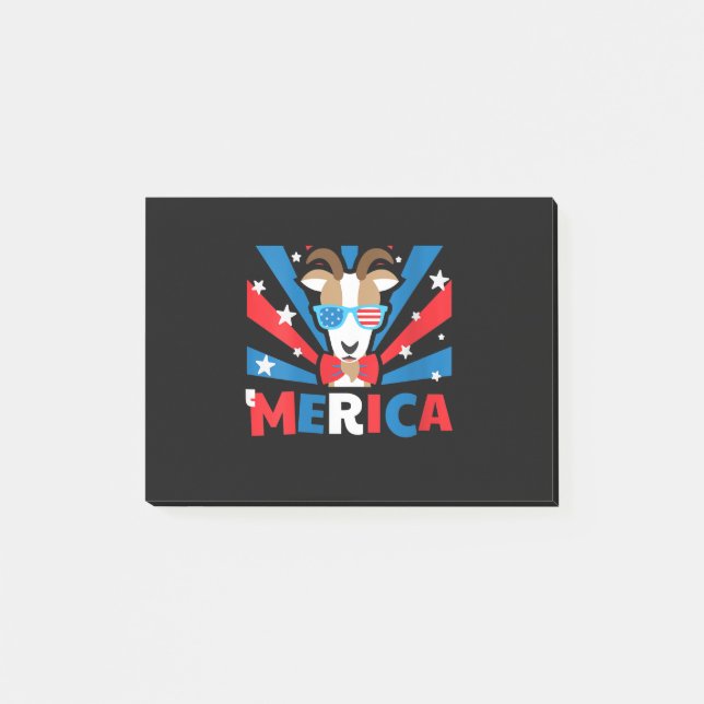 Womens Merica Goat Post-it Block (Framsida)