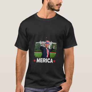 Womens Merica Trump 4:e juli Daddys Home Funny T Shirt