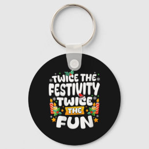 Womens Merry Birthday jul Snögubbe Julafton Bday Nyckelring