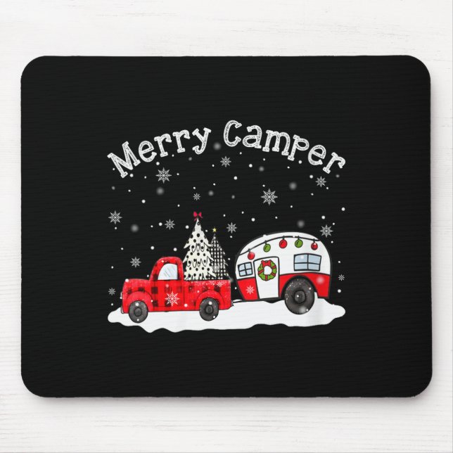 Womens Merry Camper Christmas Santa Claus Camng Re Musmatta (Framsidan)