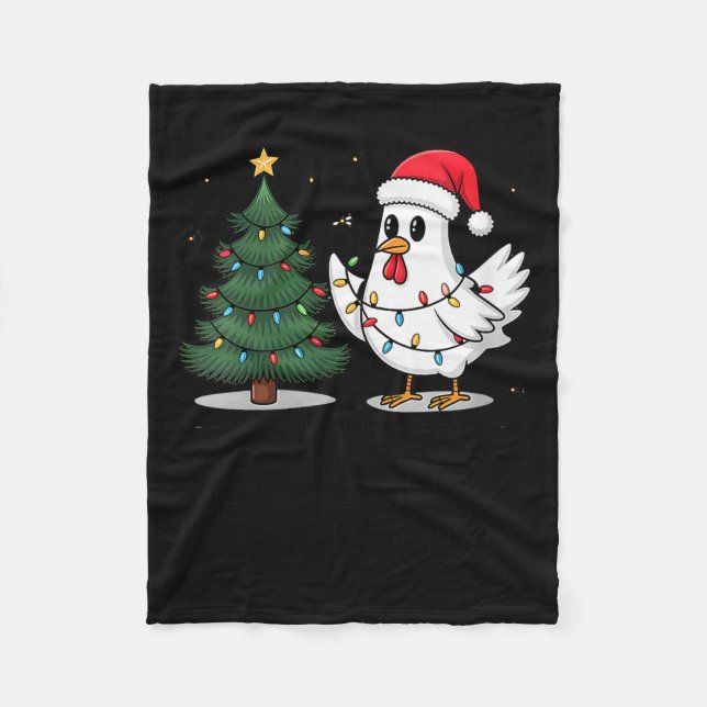 Womens Merry Chick-mas Ultrygeist Funny Chicken Gh Fleecefilt (Framsidan)