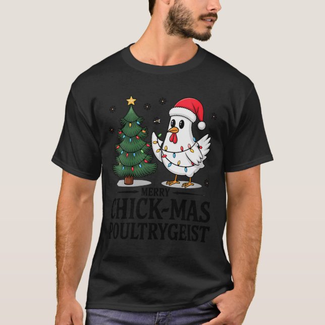 Womens Merry Chick-mas Ultrygeist Funny Chicken Gh T Shirt (Framsida)