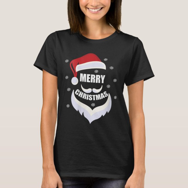 Womens Merry Christmas -fun Santa Claus Father Xma T Shirt (Framsida)