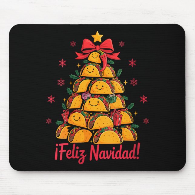 Womens Merry Christmas Tacos Tree Feliz Navidad Me Musmatta (Framsidan)