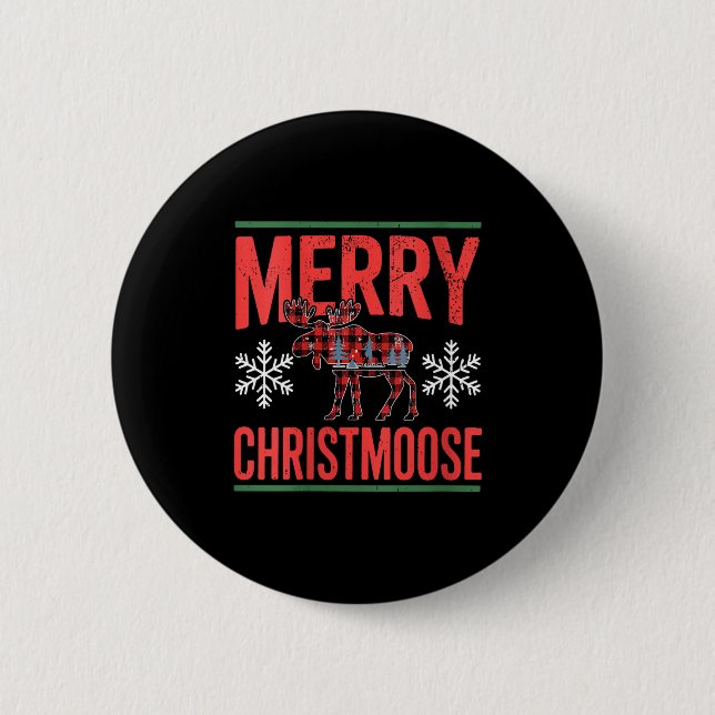 Womens Merry Christmoose Holiday Moose Ugly Sweate Knapp (Framsida)