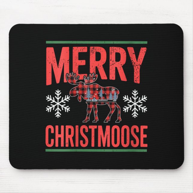 Womens Merry Christmoose Holiday Moose Ugly Sweate Musmatta (Framsidan)
