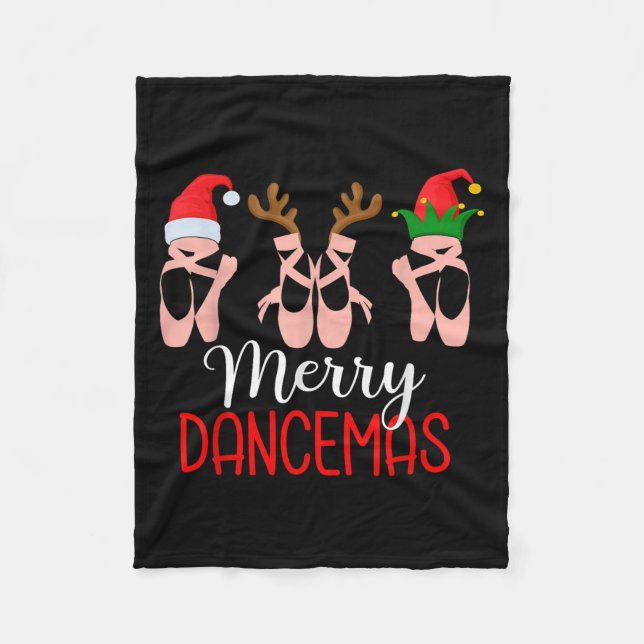 Womens Merry Dancemas Ballet Dancer Teacher Christ Fleecefilt (Framsidan)