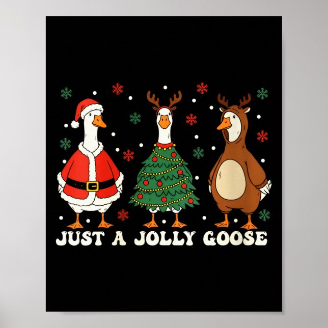Womens Merry Goosemas Christmas Just A Jolly Goose Poster (Framsidan)